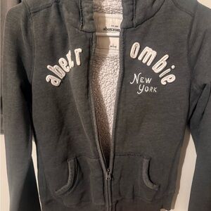 Abercrombie Kids Dark Gray Zip-Up Jacket